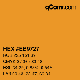 Color code: HEX #EB9727 | qconv.com