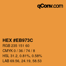 Farbcode: HEX #EB973C | qconv.com