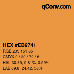 Color code: HEX #EB9741 | qconv.com