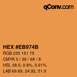 Color code: HEX #EB974B | qconv.com