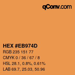 Color code: HEX #EB974D | qconv.com