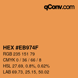 Color code: HEX #EB974F | qconv.com