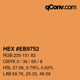 Color code: HEX #EB9752 | qconv.com