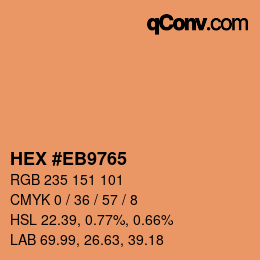 Color code: HEX #EB9765 | qconv.com