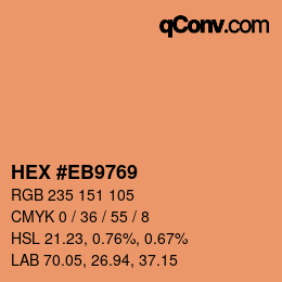 Color code: HEX #EB9769 | qconv.com