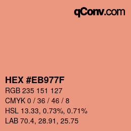 Color code: HEX #EB977F | qconv.com