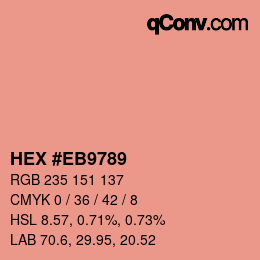 カラーコード: HEX #EB9789 | qconv.com