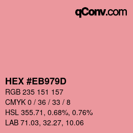 Color code: HEX #EB979D | qconv.com