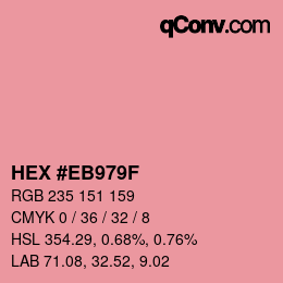 Color code: HEX #EB979F | qconv.com