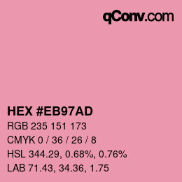 Color code: HEX #EB97AD | qconv.com