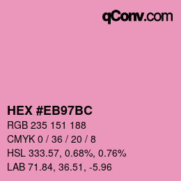Color code: HEX #EB97BC | qconv.com