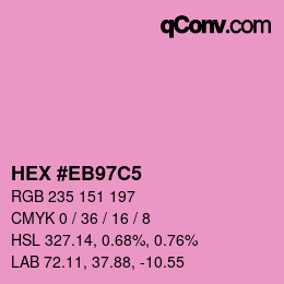 カラーコード: HEX #EB97C5 | qconv.com