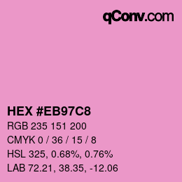 Farbcode: HEX #EB97C8 | qconv.com