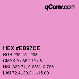 Farbcode: HEX #EB97CE | qconv.com