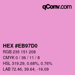 Color code: HEX #EB97D0 | qconv.com