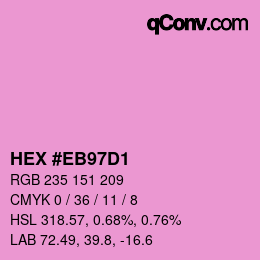 Color code: HEX #EB97D1 | qconv.com