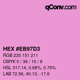 Color code: HEX #EB97D3 | qconv.com