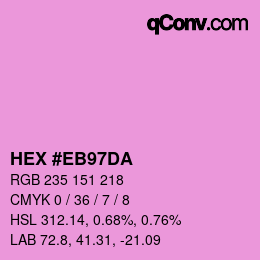 Color code: HEX #EB97DA | qconv.com