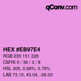 Código de color: HEX #EB97E4 | qconv.com