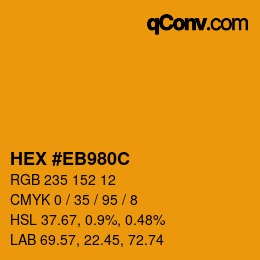 Color code: HEX #EB980C | qconv.com