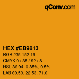 Color code: HEX #EB9813 | qconv.com
