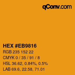 Color code: HEX #EB9816 | qconv.com
