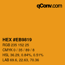 Color code: HEX #EB9819 | qconv.com