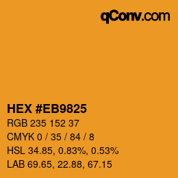 Color code: HEX #EB9825 | qconv.com