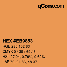 Color code: HEX #EB9853 | qconv.com