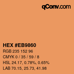 Color code: HEX #EB9860 | qconv.com