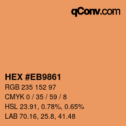 Color code: HEX #EB9861 | qconv.com