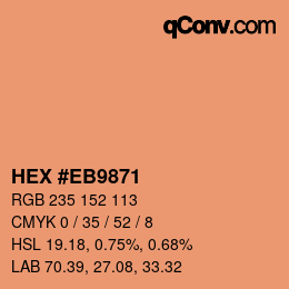 Color code: HEX #EB9871 | qconv.com