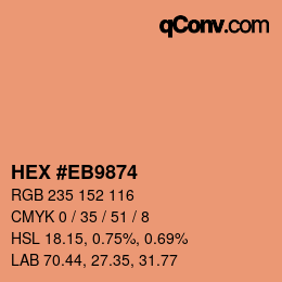 Color code: HEX #EB9874 | qconv.com