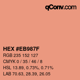 Color code: HEX #EB987F | qconv.com