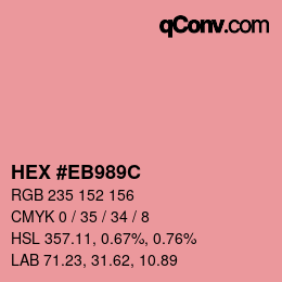 Color code: HEX #EB989C | qconv.com