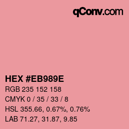 Color code: HEX #EB989E | qconv.com