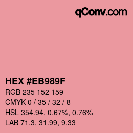 Color code: HEX #EB989F | qconv.com