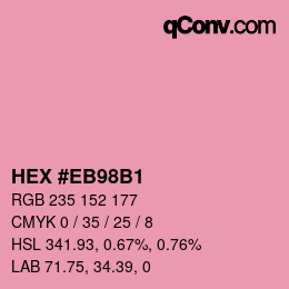 Color code: HEX #EB98B1 | qconv.com