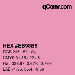 Color code: HEX #EB98B8 | qconv.com