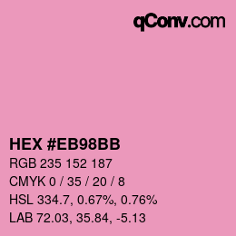 Color code: HEX #EB98BB | qconv.com