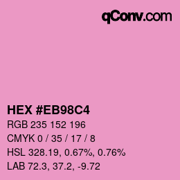 Farbcode: HEX #EB98C4 | qconv.com