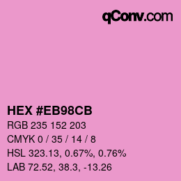 Color code: HEX #EB98CB | qconv.com