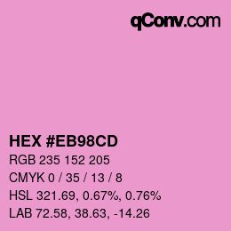 Color code: HEX #EB98CD | qconv.com