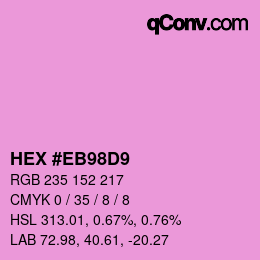 Farbcode: HEX #EB98D9 | qconv.com