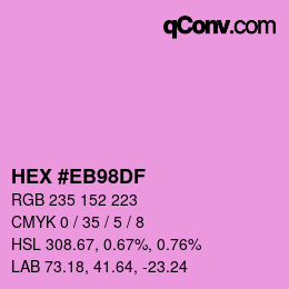 Color code: HEX #EB98DF | qconv.com