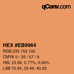 Color code: HEX #EB9964 | qconv.com