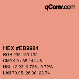 Color code: HEX #EB9984 | qconv.com