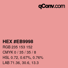 Color code: HEX #EB9998 | qconv.com
