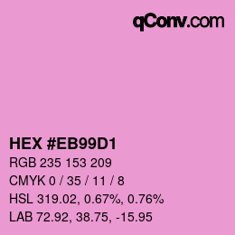 Color code: HEX #EB99D1 | qconv.com