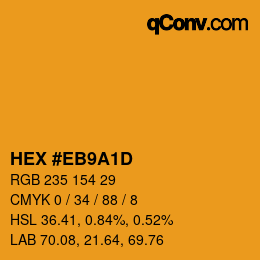 カラーコード: HEX #EB9A1D | qconv.com